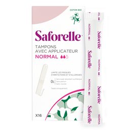 Tampons avec applicateur Coton BIO, Format Normal, small